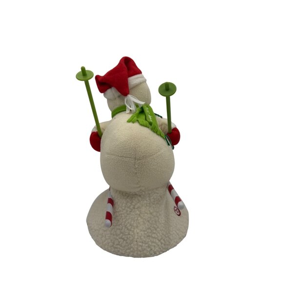 Hallmark Holiday 2012 Snowman Plush Figurine With Penguin & Candy Cane Skiing - Picture 4 of 4